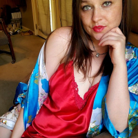 Red Silk Nightie Kimono