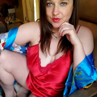 Red Silk Nightie Kimono