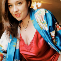 Red Silk Nightie Kimono