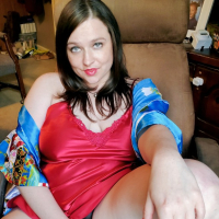 Red Silk Nightie Kimono