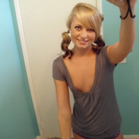 Perky blonde teen Codie Sweets takes selfshot pictures