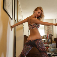 Stunning blonde Lily Ivy teases in her panties