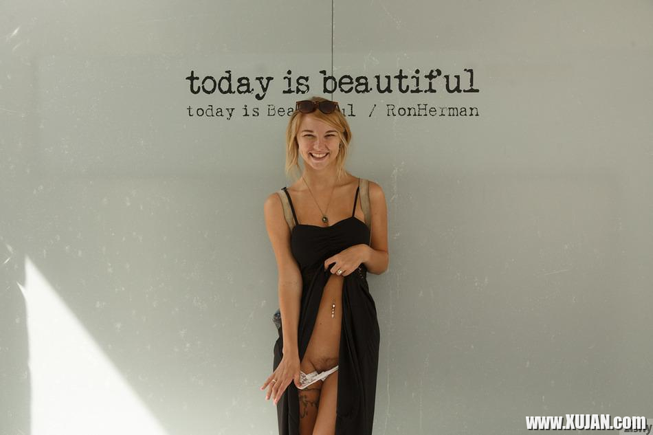 Blonde coed Lily Ivy gets naughty in public - Photo #2352407