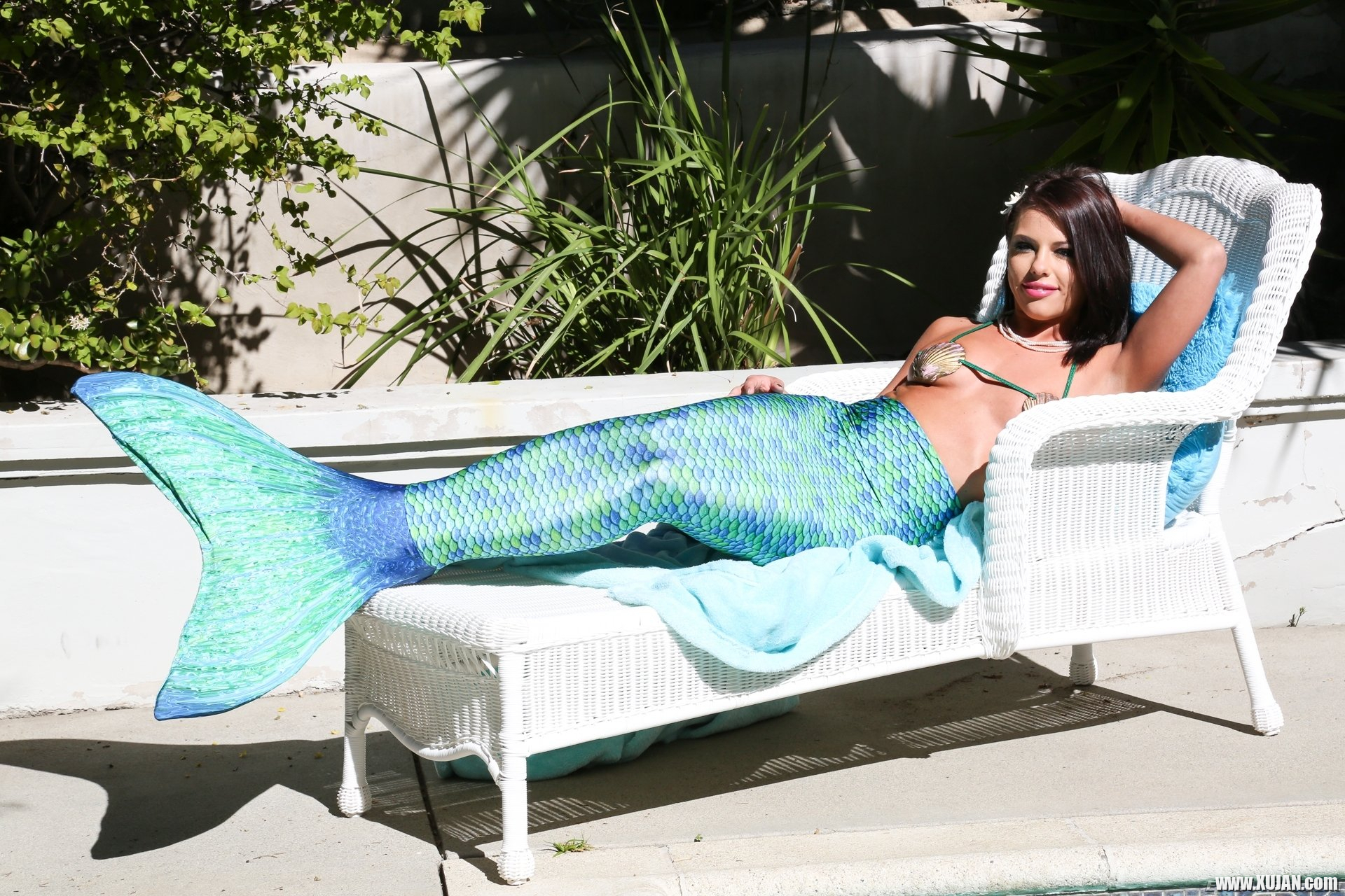Gorgeous allnatural brunette minx Adriana Chechik cavorts in the pool wearing a mermaid costume and a giant fish tail We go underwater where this sultry slut pushes huge balls out of her elastic anus Adriana stretches her butthole further using a dil - Photo #2360787