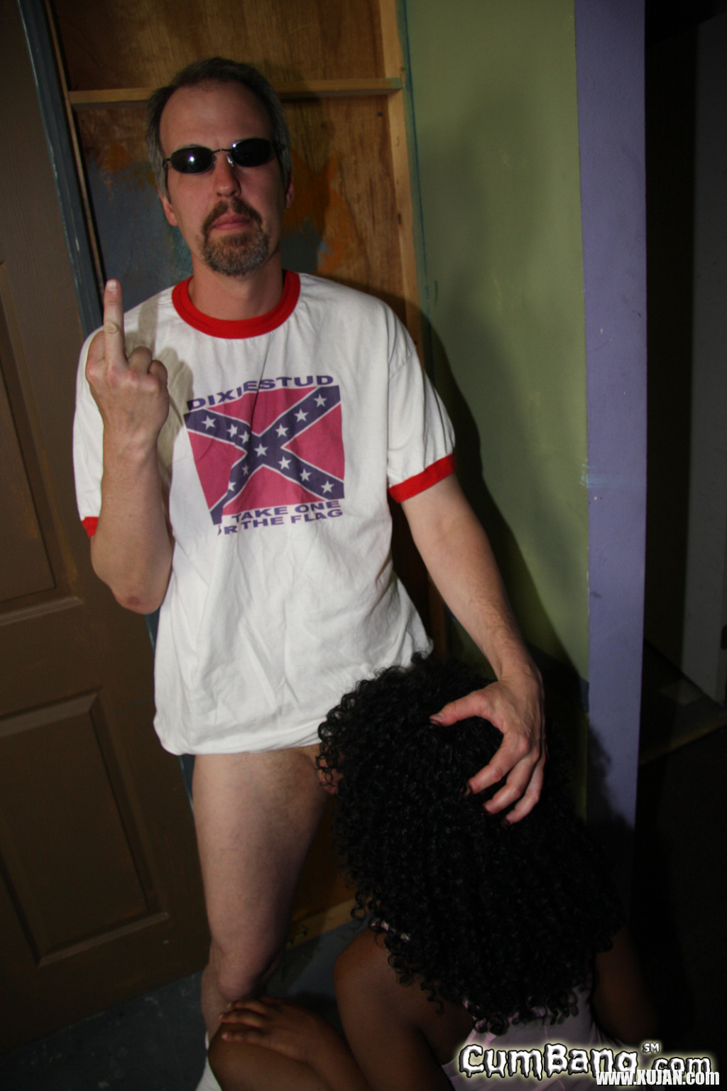 Ebony babe gets gangbanged by rednecks and bukkake - Photo #2375985