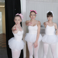 Hot ballerinas Shae Celestine Athena Rayne Ashley Anderson in 4some orgy