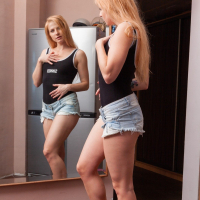 Jadeite White loves her bags and is showing off her sexy collection As she does she starts stripping naked and wants to masturbate She fingers and strokes her hairy pussy and enjoys herself deeply