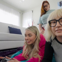 Haley Spades Abigaiil Morris Cara May in lesbian 3some sex scene