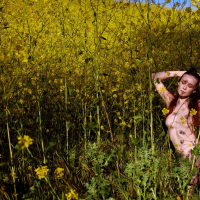Emily Bloom teasing with her amazing body in the nature