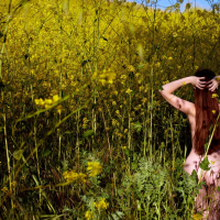 Emily Bloom teasing with her amazing body in the nature