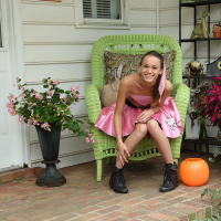 Lesbian Kacy Lane fucks her TrickorTreat Candy