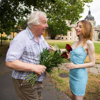 Gorgeous chick Lana Bunny fucking in front of an old dude