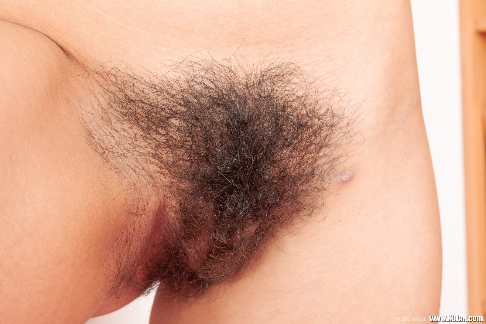 Nikki Heat is doing her workout and showing off her hairy pits She licks her hairy pits and then strips naked on the ground She spreads her legs shows us her hairy pussy and is totally natural - Photo #2440376