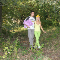 18yo Pinky June enjoying cock in forest