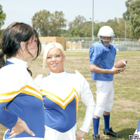 Busty cheerleader Crista Moore fucks till she screams from pleasure