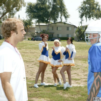 Busty cheerleader Crista Moore fucks till she screams from pleasure