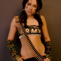 Army girl Cindy Cupcakes will fuck you up