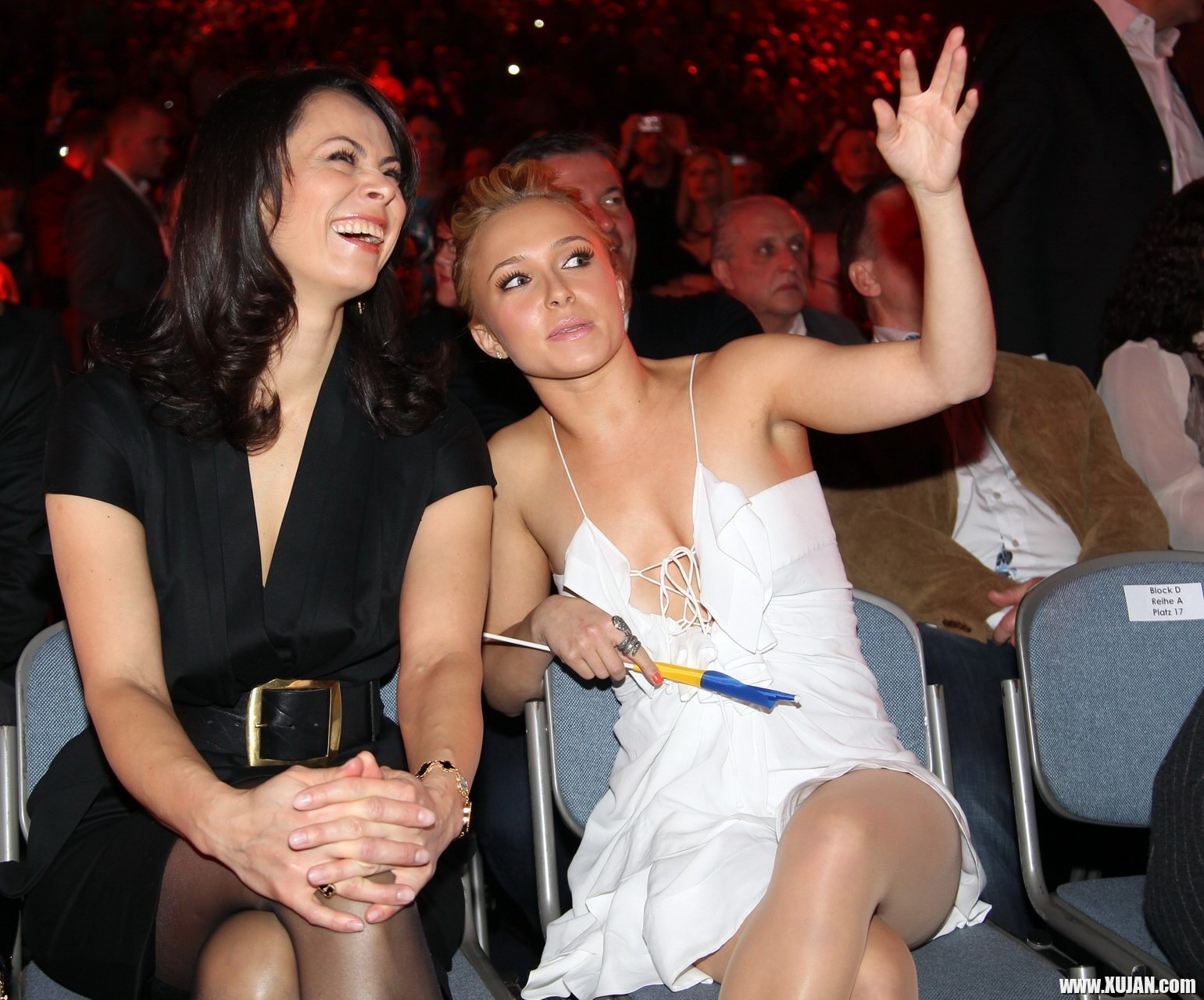 Hayden Panettiere wearing skimpy white dress at the boxing night in Koln - Photo #2455750