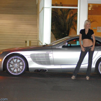 Pictures of Christine Alexis exposing her fun parts in public