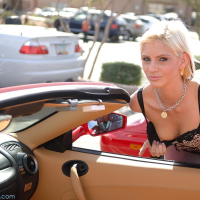 Pictures of Christine Alexis exposing her fun parts in public