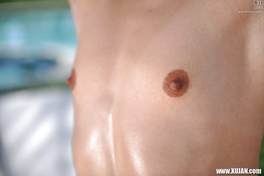 Young chick Elizabeth Bentley shows off her tiny teen tits beside pool - Photo #2463855