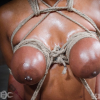 Lisa Tiffian is all boobs and butt Her lush body needs the rope and her mouth n