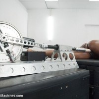 Lisa Tiffian sexy ebony fucking different machines in ass and pussy