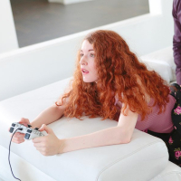 Redhead Teen Abbey Rain plowed by long Dick