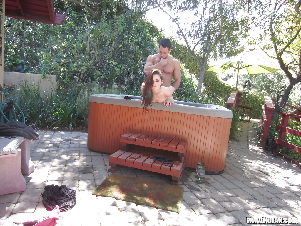 Girlfriend Lily Carter sensual pool fuck with a hot man - Photo #2512877