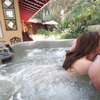Girlfriend Lily Carter sensual pool fuck with a hot man