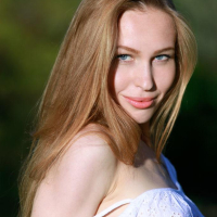 Beautiful girl Tiffany Bene gets completely naked outside