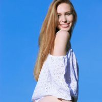 Beautiful girl Tiffany Bene gets completely naked outside