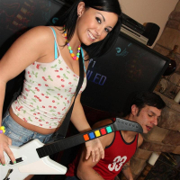 Jackie Daniels plays some games then gets banged