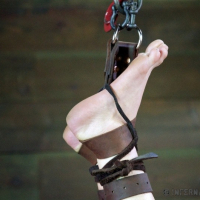 Mia Gold is bound in different positions with kinky sex toys