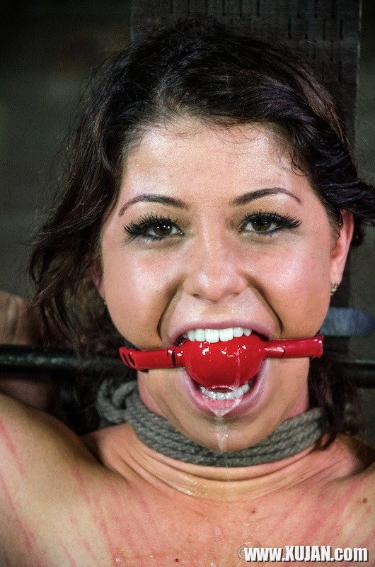 Mia Gold rope bound her body spanked red with single tail - Photo #2534823