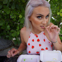 Cock hungry blonde babe Indica Monroe mounts a big black dick