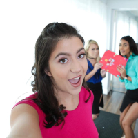 Skylar Valentine sharing a Cock with Friends