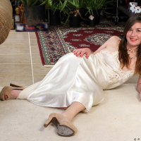 Ophelia Rosenburg sticks a dildo up a hairy snatch