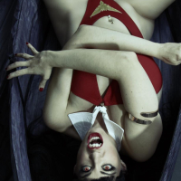 Busty Vampire Kayla Kiss showing off her big Boobs