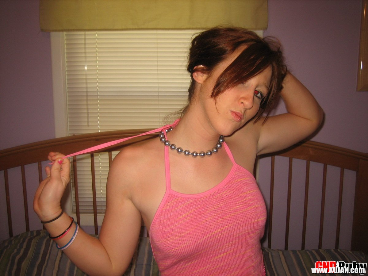 GND Ruby stripping and fingering her shaved Pussy - Photo #2587121