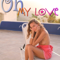 Slim hottie Katya Clover sunbathing completely naked on the beach