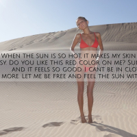 Amazing girl Katya Clover showing her boobs while posing in a desert