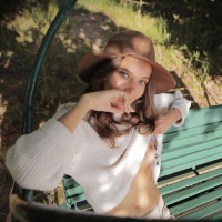 Good looking Katya Clover showing her nice boobies outdoors
