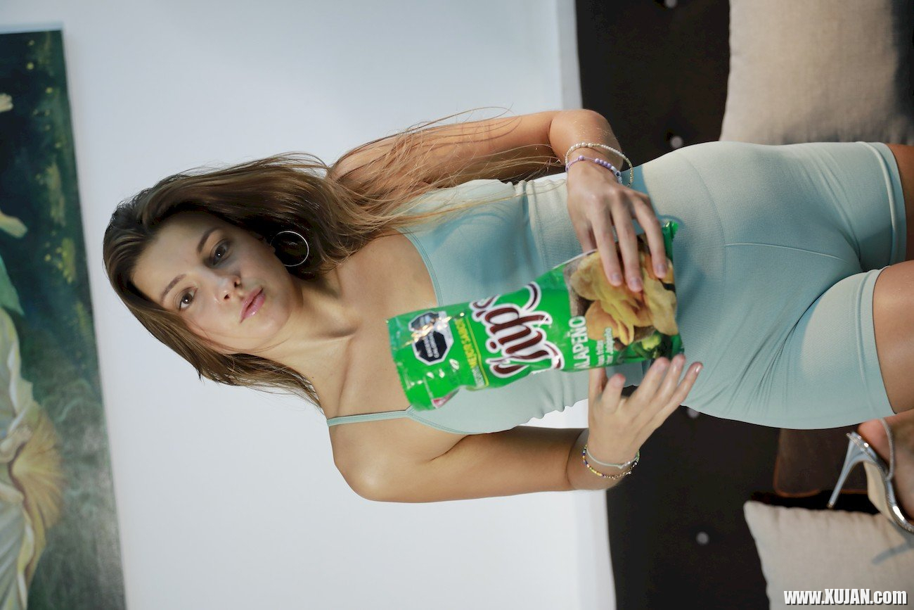Sweet Melena Maria Rya wearing a short dress while eating - Photo #2617576