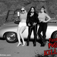 In our version three rough and tough pussycat vixens capture a cute couple and