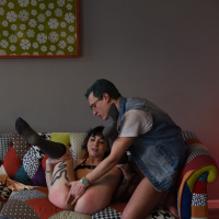 Gorgeous Charlotte Sartre getting penetrated during a threesome