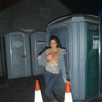Busty flashing pornstar Dolly Delights public nudity and downtown exhibitionism