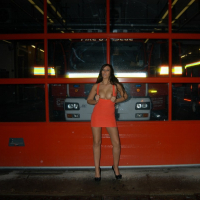 Firebrigade flashing and big tits nude in public by uk pornstars Gemma Maddock a