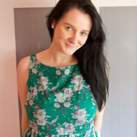 Lusty girl Aeryn Walker strips totally naked