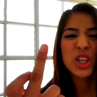 Megan Salinas toying both her tight love holes